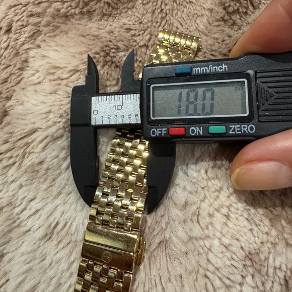 Michele 18mm Gold Plated Metal Bracelet Watch Band - Picture 10 of 16